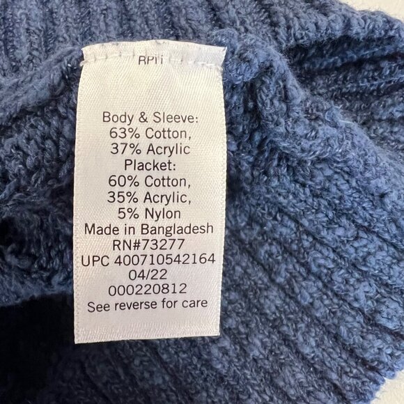 SO Knit Cardigan Blue V-Neck Long Sleeve Button Up Women's Size Small - Picture 9 of 9